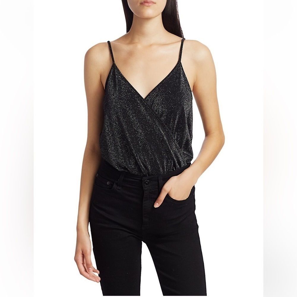 Philanthropy Vegas Black Metallic Bodysuit‎
